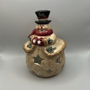 Snowman (ceramic) Tealight Holder
